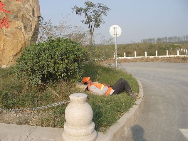 这么干净的马路不用扫了.还是睡会