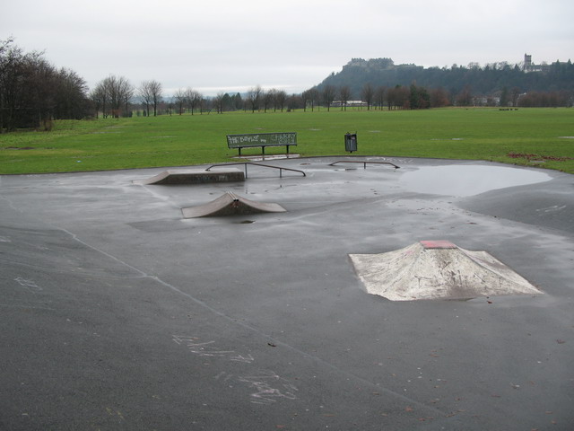 公园内的滑板角
