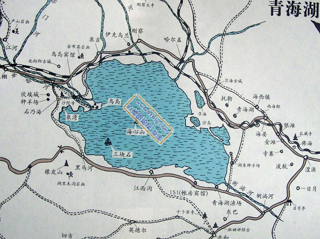 青海湖地图