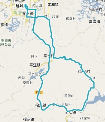 今天骑行93公里的线路