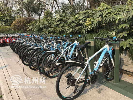 杭州公共自行车推出山地版 景区周边手机扫一扫